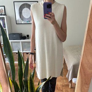 H&M Long Chunky White Knitted Tunic